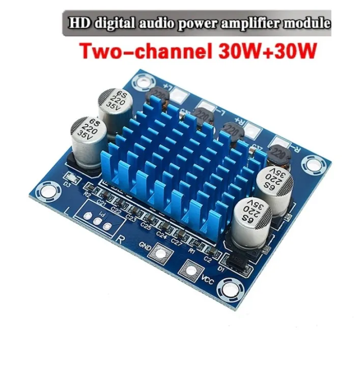 Stereo Power Amplifier Board - Digital Audio Processing for Clear Sound, TPA3110 XH-A232 30W+30W 2.0 Channel , DC 8-26V 3A C6-001