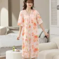 Luxury Floral Two-Piece Bridal Honeymoon Nightwear – Effortless Comfort, Everyday Elegance. 