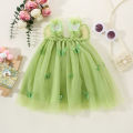Summer Girls' Mesh Dress Butterfly Wings Newborn Girls' Princess Dress Girls' Puffy Dress Party Dress. 
