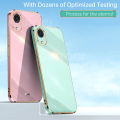 For Samsung Galaxy A03 Core Back Cover Luxury 6D Plating Square Frame Shiny Case Camera Lens Protection Soft Silicone Mobile Phone Cases. 