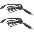 TWEXQNY 2X USB DC 5V To DC 12V 2.1mm X 5.5mm Module Converter DC Barrel Male Connector Jack Power Cable Plug. 