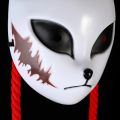 【HUT】 Japanese Anime Demon Fox Mask Cosplay Sabito Makomo Tanjiro Thicken Plastic Animal Masks Halloween Party Costume Props Deluxe. 