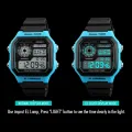 【Miga Plaza】SKMEI 1299 Men's Sports Watch Dual Time Daily Alarm Snooze Hourly Chime Timed Reminder Chronograph Countdown Calendar 50m Waterproof Backlight. 