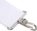 Marching Band Snare Side Drum Belt Strap with Metal Clips Percussion Accessory White. 