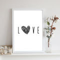 Love A4 Size White Photo Frame Stand Hang 12 x 8 inch Size Glass Frame. 