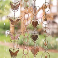 Steel Leaf Rain Chain, Garden Gift for Mom, Gutters, Rain Catcher C. 