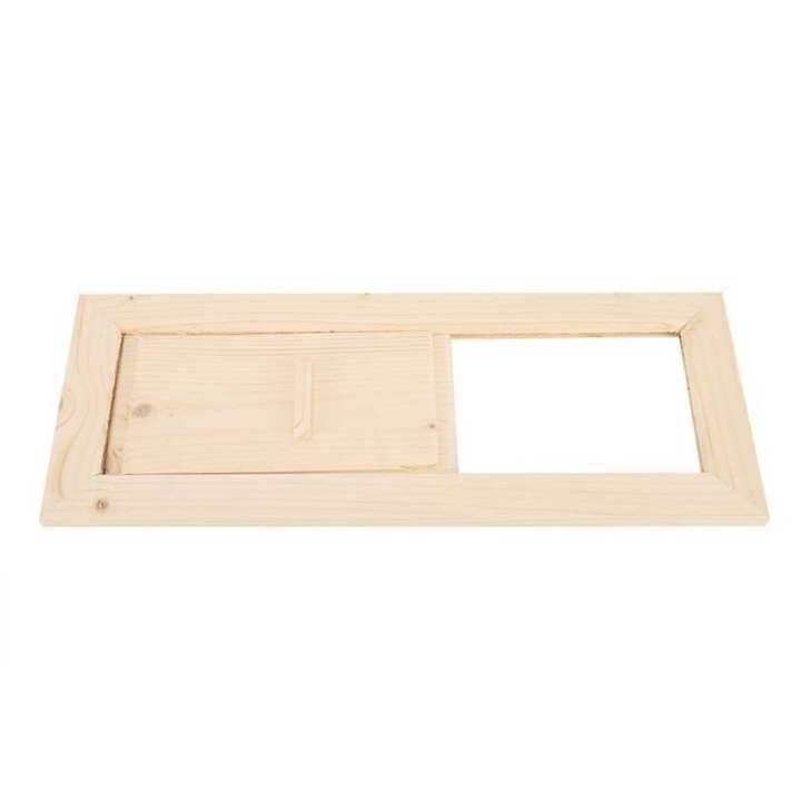 Air Vent Grille Cover,Wooden Rectangle Air Vent Grille Ventilation Steam Room Sauna Accessory