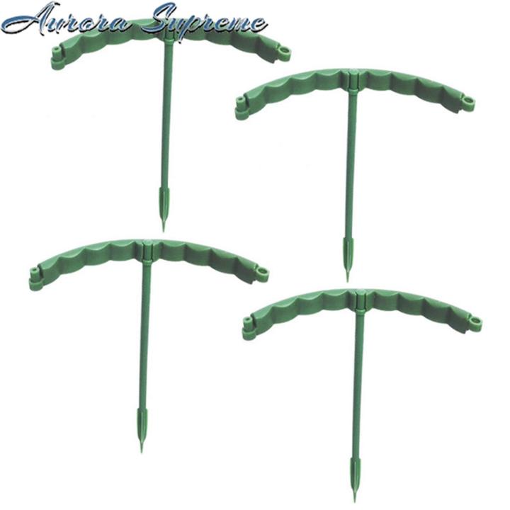 Garden Plant Holder 4/8 Pack Plant Support Stakes Plastic Half Round ...