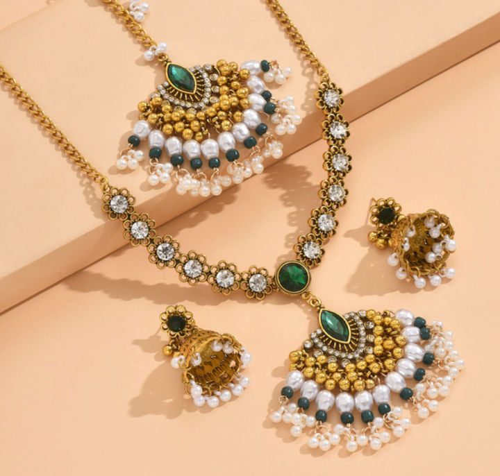 %E3%80%90Cheap%E3%80%91Fashionable%20Dongfeng%20Fan-shaped%20Elegant%20Head%20Chain%20Earrings%20Necklace%20Women's%20Jewelry%20suit%201215%20-%20Image%203