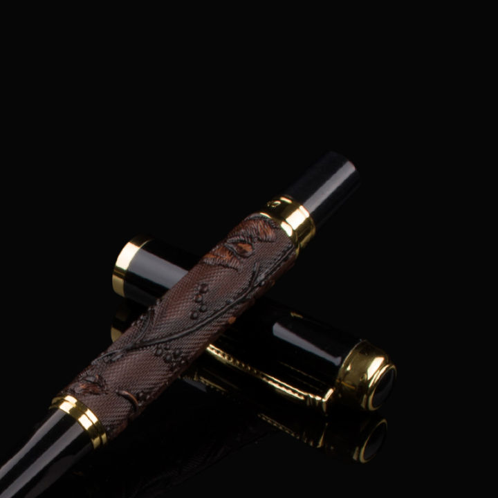 891%20Brown%20Color%203d%20Pattern%20Chinese%20Dragon%20Golden%20Clip%20Roller%20Pen%20With%20M%20Nib%20For%20Antique%20Writing%20Metal%20S%20Pen%20-%20Image%205