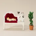 1/12 Mini Furniture Model Wooden Sofa Table with Drawer Cabinet Cute Micro Scene Decoration Craft Simulation Sofa Chair DIY Dollhouse Accessories Children Toy Gift. 
