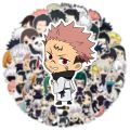 50Pcs/Set Cartoon Jujutsu Kaisen Stickers Season 2 Decoration Suitcase Scrapbooking Laptop Phone Stationery Manga Kid Sticker. 