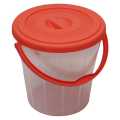 Phoenix Pail Bucket Transparent Coral 25L. 