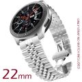22mm Stainless Steel Rolex Datejust style watch band for Huawei Watch GT2 Pro GT3 Pro 46mm for Samsung Watch 3 45mm/Gear S3 Strap with Butterfly closure. 
