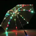 Quality Rainbow Multi Color LED Luminous Transparent Umbrella. 