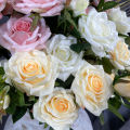 【Folio & Light】Sunmade Luxury Paris Perfume Roses Silk Artificial Flowers Home Wedding Party Decoration Flores Artificales White Rose Marriage. 