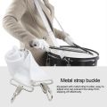 Marching Band Snare Side Drum Belt Strap with Metal Clips Percussion Accessory White. 