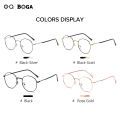 OQ BOGA 4 Colors Unisex Proof Blue Light Radiation Computer Glasses Men Women Photochromic Anti UV Round Frame Sunglasses. 