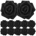 【Folio & Light】100pcs Fake Rose Head Artificial Flower Faux Black Rose For Diy Crafts Decor. 