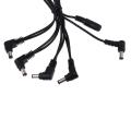 Guitar 3 Way Splitter Power Supply Cable for Effect Pedals Accessories Black. 