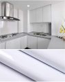 Glossy White Wallpaper Peel and Stick Countertop Sticker Self-Adhesive Waterproof Wall Sticker Kitchen Backsplash Table Covering. 