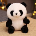 Artificial panda doll doll cute small fluffy round sitting posture national treasure plush toy rag doll. 