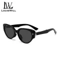 LouisWill Women Foldable Sunglasses Ladies' Retro Cat Eye Sunglasses Fashion Narrow Frame Sunglasses UV400 Protection Polarized Sunglasses Eyes Protection Eyewear Sun Glasses For Women Driving Hiking. 