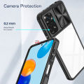 PlusCase for Xiaomi Redmi Note 11 Pro 4G / 5G Phone Case Slide Camera Lens Protection Clear Acrylic Shockproof Back Cover. 