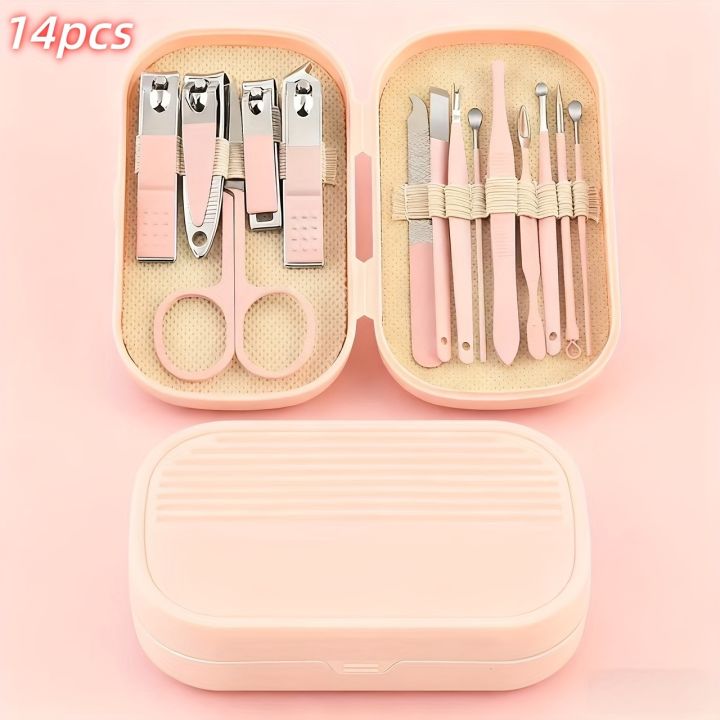 19PCS%20Set%20Manicure%20Set%20Professional%20Nail%20Clippers%20Kit%20Pedicure%20Care%20Tools,%20Stainless%20Steel%20Grooming%20Tools%20With%20Travel%20Case%20for%20Travel%20&%20Home%20-%20Image%203