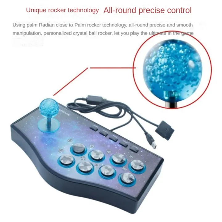 USB Arcade Fight Stick Street Fighting Joystick Gamepad Controller for ...