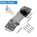 2.5 inch size Locking hasp and staple  Secure lock mechanism 4 inch size Padlock 3 inch size Lock with keys Cabin hatch lock for Home security Outdoor storage Construction sites Warehouse protection. 