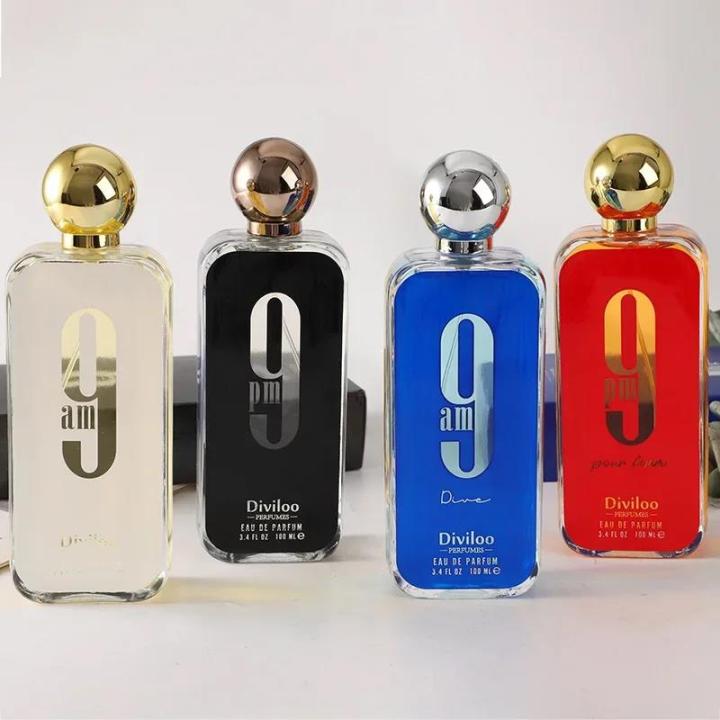 100ml/ 3.4oz 9PM 9AM Original Men's Perfume Afnan Light Fragrafastnce Fragrance Women's Perfume Long Lasting Charming Charm Gift