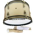 Maxtone School Marching Band Instruments Full Set 24'' Bass Drum, 2pcs 14'' Side Drum, 14'' Cymbal pair, 60'' Leader Mace Silver Colour maxtone 24 inch bass drum 14 inch side drum 14 inch maxtone cymbal 60 inch 5 feet leader mace. 