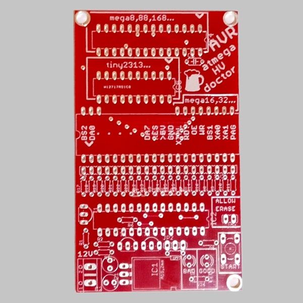 DIY Bare PCB Atmel AVR Atmega, AtTiny Fuse bit Doctor (HVPP + HVSP) for Fix the fusebits restore factory, repair
