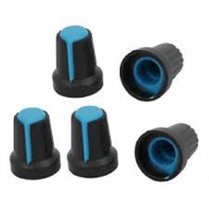 Knob (handle) for Potentiometer (2Pcs). Arduino Variable Resistor pot pots. var with Potentiometers multi turn type circuit circuits Kit kits M Trimmer 6 pin sets ohms Multiturn knobs nobs nob dial dials