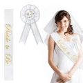 Bride To Be Sash White Veil With Comb Badge Wedding Bridal Shower Decoration Bachelorette Party Hen Night Supplies Groom To Be. 