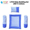 Combo of Baby Mattress with Net and Pillow/ Foldable Baby Mosquito Net/ Baby Sleeping Bag/ 4 Pcs Bedding Set. 
