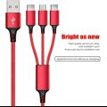 3 in 1 Retractable USB Cable For iPhone  Fast Charging Charger Micro USB Type C Cable For Samsung Huawei Xiaomi oppo vivo. 