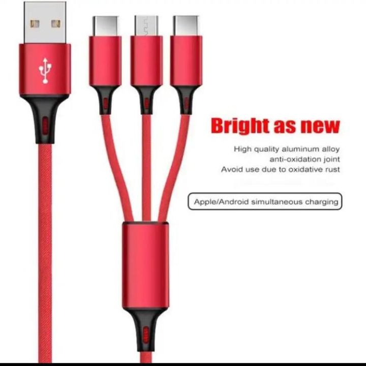 3 in 1 Retractable USB Cable For iPhone  Fast Charging Charger Micro USB Type C Cable For Samsung Huawei Xiaomi oppo vivo