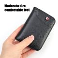 Men Minimalist Slim Card Holder PU Leather Card Wallet Slim Line Thin Mini Small Card Holder. 