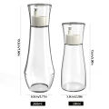 Glass Mouthwash Dispenser For Bathroom 5.1/8.8OZ Mouth Wash Container Bottle With Lid Cup Small Clear Refillable Mouthwash Dispenser Decanter For Countertop Eshylala. 