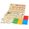 Wooden Montessori Teaching Aids Preschool Teaching Tool Math Number Counting And Arithmetic Sticks Educational Toys For Kids. 
