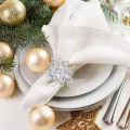 Napkin Rings Lotus Napkin Holder Christmas Serviette Buckles Holder. 