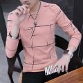 Men's 2020 New Long Sleeve T-shirt Round Neck Korean Slim Clothes Long Sleeve T-shirt Base Shirt. 