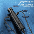 3.5mm in-Ear Lavalier Microphone with Earphone Mini Clip Mic for Karaoke Live Broadcast Online Class Gaming Black Green. 