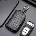 Fashion Leather Car Key Bag Unisex Crocodile Print Zipper Keys Housekeeper Cow Split Leather Key Organizer Case Wallet Men. 