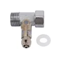 RO Feed Water Adapter 1/2" to 1/4" Ball Valve Faucet Tap Feed Reverse Osmosis Silver. 