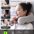 Rechargeable U Shaped Cervical Massage Pillow Neck Massager Vibration Pillow, Multifunctional Shoulder and Electric for Relax Muscles Fatigue. 