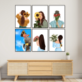 A3/A4 Size framed wall posters aesthetic girl with flowers faceless art girl cute wall posters wall decorations for girls teens. 