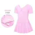 Children's Dancing Clothes Spring and Summer Ballet Dance Dress Girls' Long-Sleeved Examination Exercise Clothing Dancing Dress Short-Sleeved Dance Clothing. 